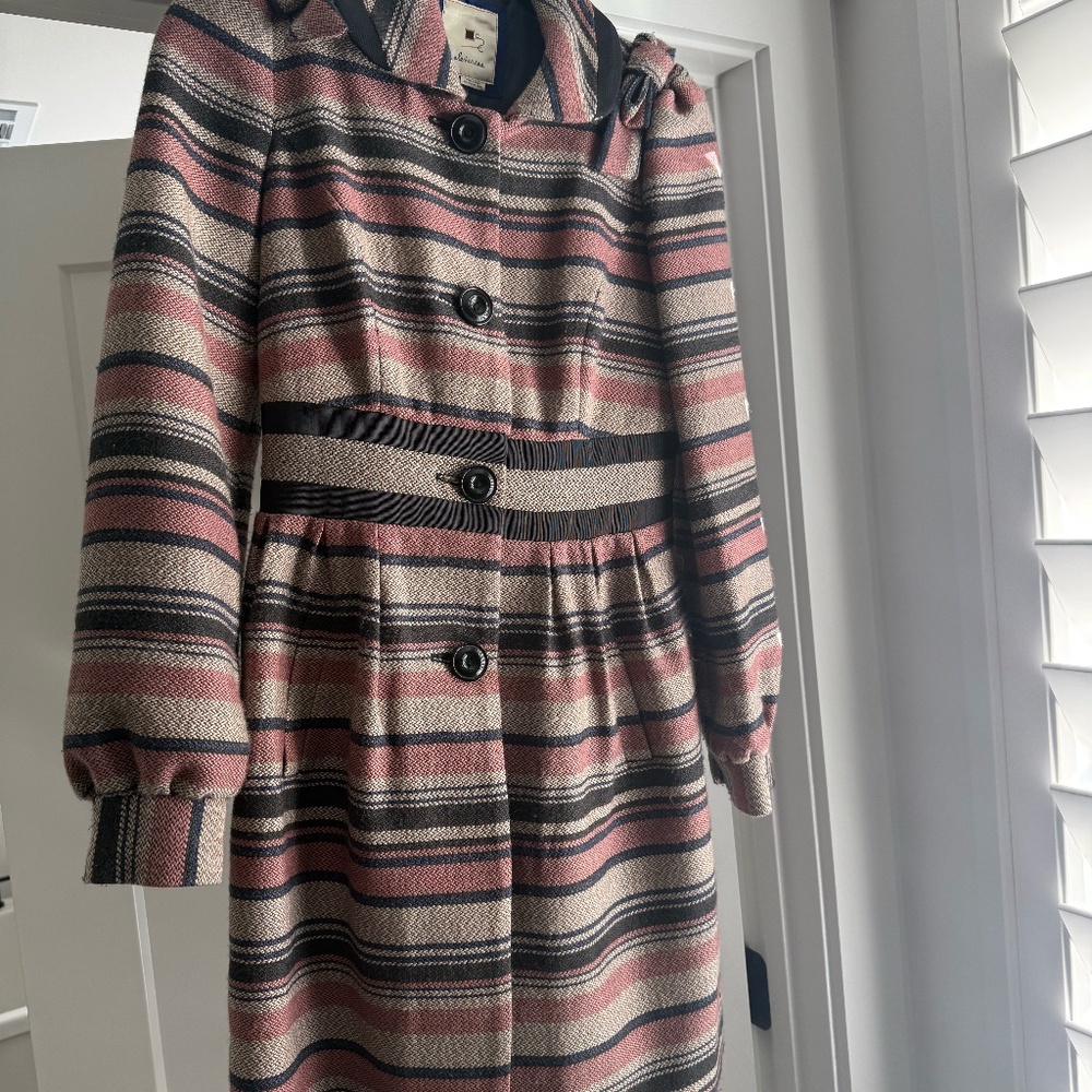 Elevenses Plaid Button-Front Coat – Size 0